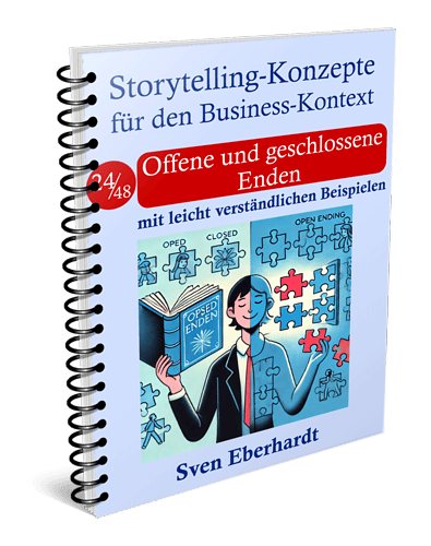 Cover Storytelling-Konzept Offene und geschlossene Enden