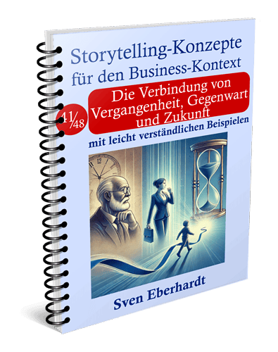 Cover Storytelling-Konzept Die Verbindung von Vergangenheit, Gegenwart und Zukunft